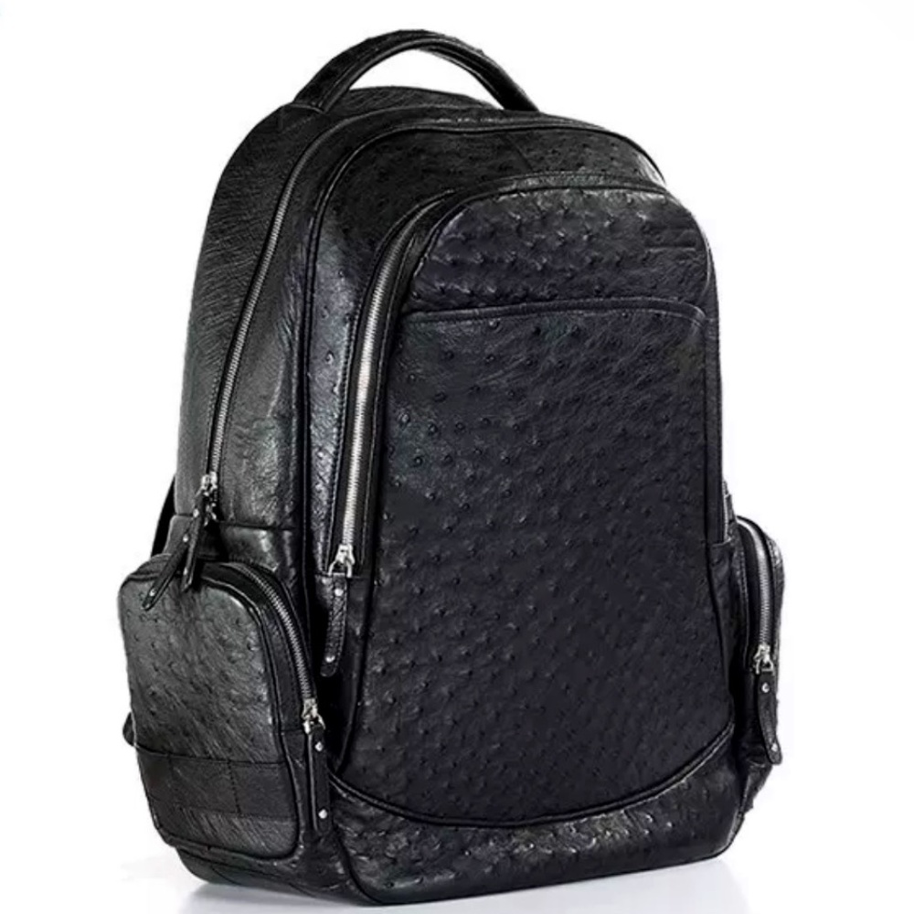 Ostrich backpack 100% real authentic Qartu